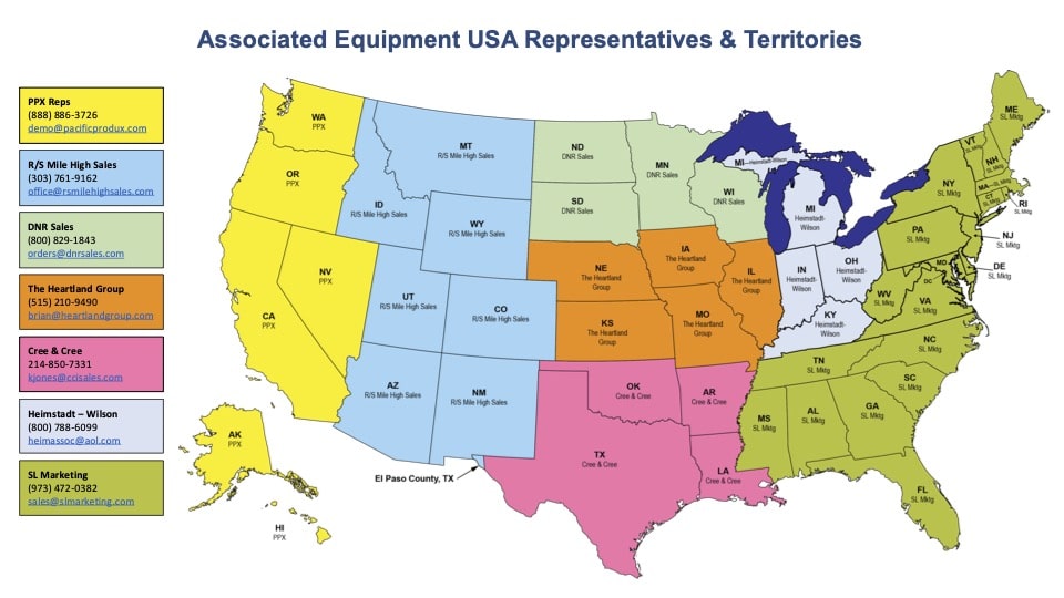US Rep List- Associated Equipment